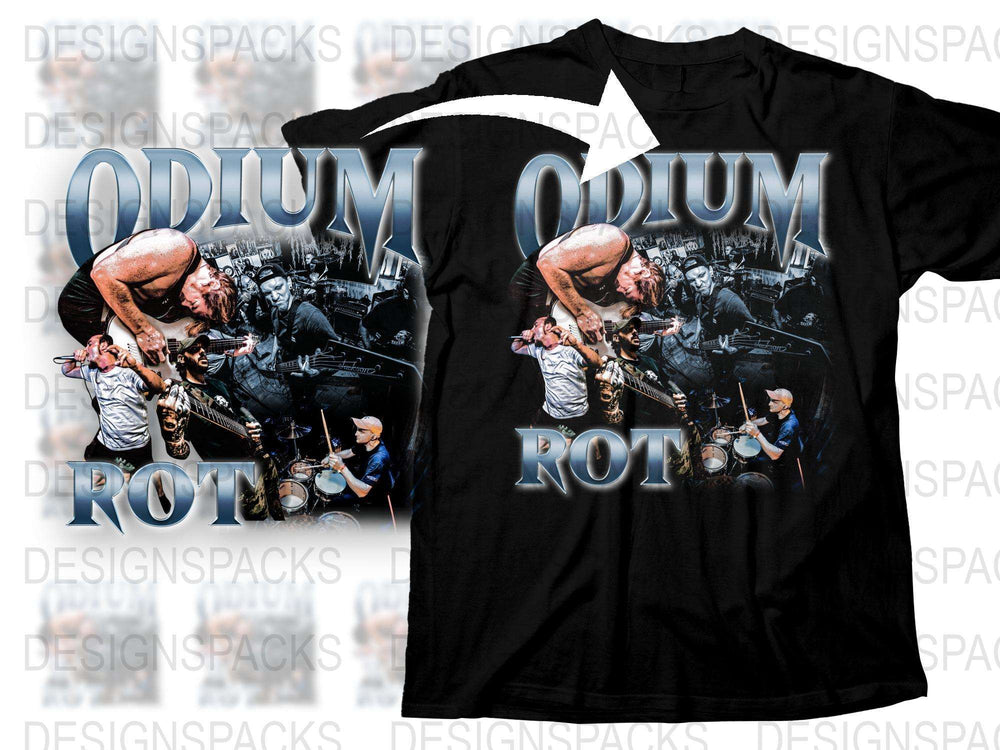 Odium Band Graphic T-Shirt, Heavy Metal Music Tee, Rock Concert Shirt, Drummer Design, Fan Merchandise