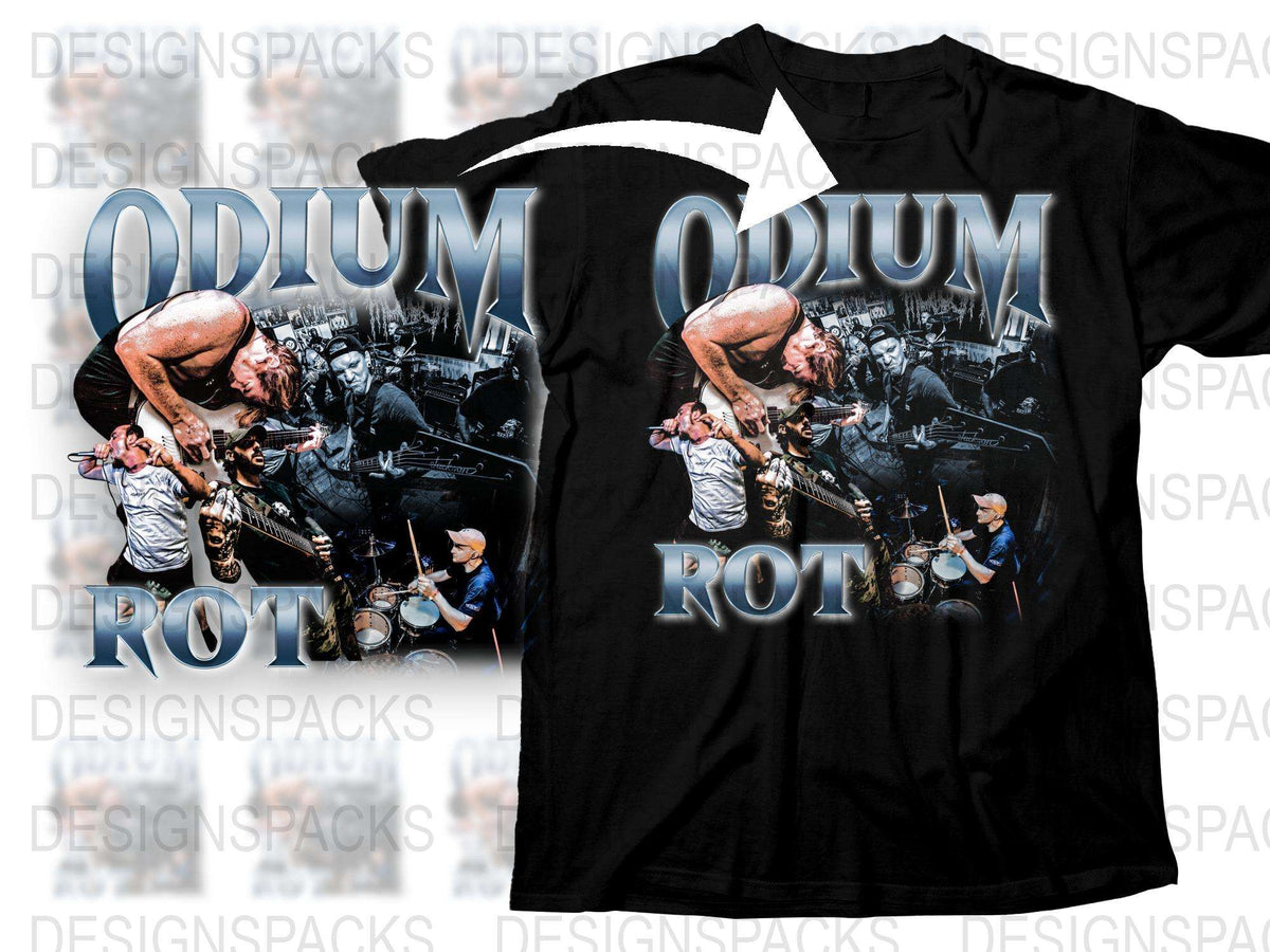 Odium Band Graphic T-Shirt, Heavy Metal Music Tee, Rock Concert Shirt, Drummer Design, Fan Merchandise