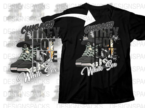 Chicago White Sox Inspired T-Shirt, Urban Style Baseball Fan Apparel, Black and White Graphic Tee