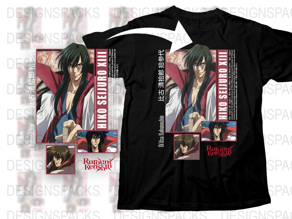Rurouni Kenshin Anime T-Shirt, Himura Kenshin Graphic Tee, Samurai X Merch, Japanese Manga Shirt, Unisex Fashion Clothing
