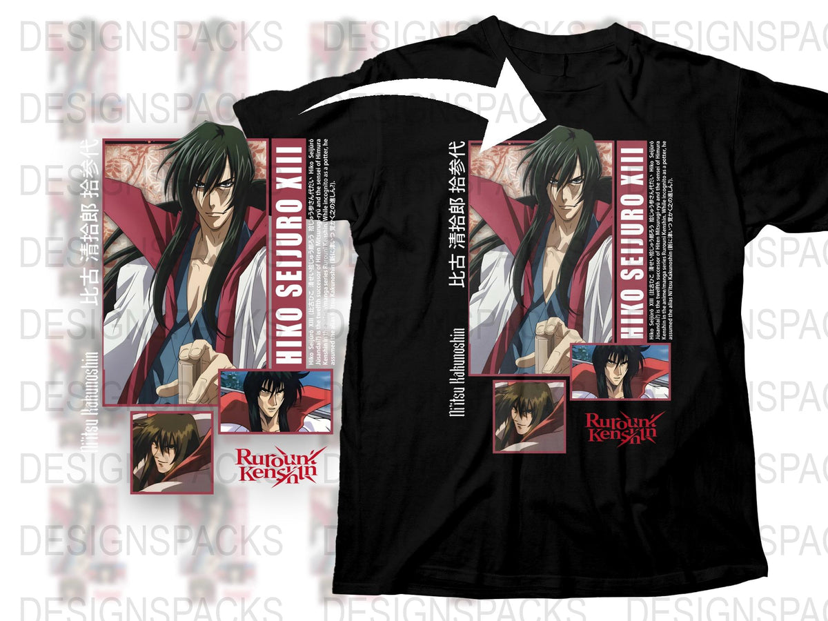 Rurouni Kenshin Anime T-Shirt, Himura Kenshin Graphic Tee, Samurai X Merch, Japanese Manga Shirt, Unisex Fashion Clothing