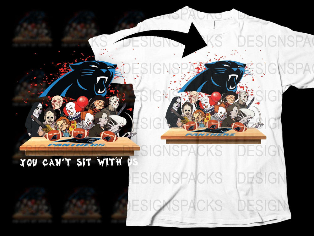 Panthers Graphic T-Shirt, Basketball Team Fan Tee, Splatter Design, Unisex Casual Sportswear, White Short Sleeve Shirt
