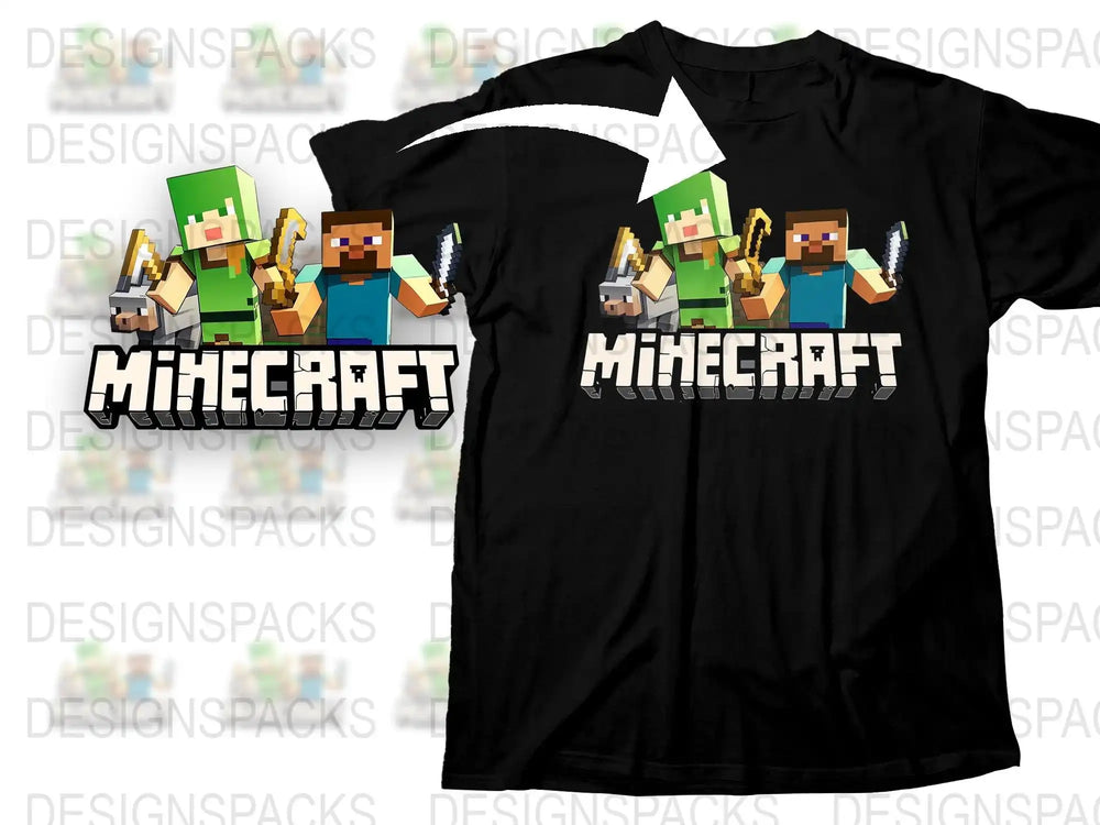 Minecraft Inspired T-Shirt, Kids Block Game Graphic Tee, Pixel Character Shirt, Gamer Gift Idea, Unisex Clothing