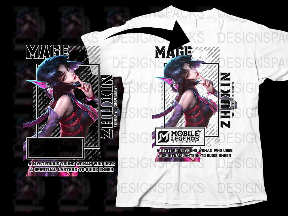 Mobile Legends T-Shirt, Mage Design, Anime Style Graphic Tee, Gaming Apparel, Unisex Clothing