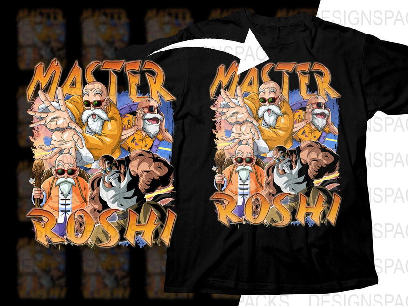 Master Roshi Anime Bootleg Png Digital Download