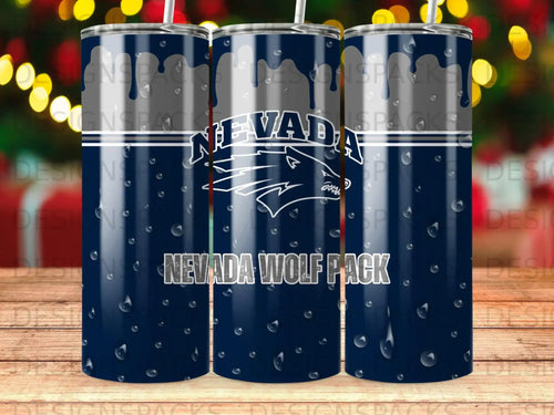 Nevada Wolf Pack Drip Design Blue Gray Tumbler Product Type