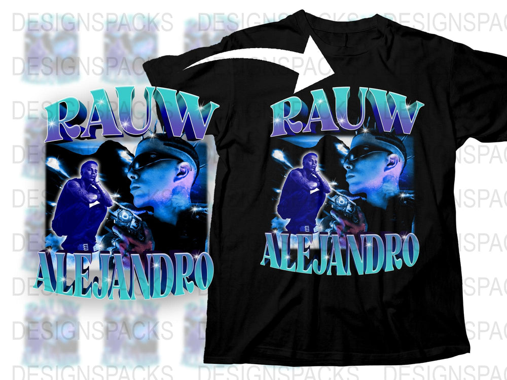 Rauw Alejandro Graphic Tee, Urban Style Hip Hop Artist T-Shirt, Vibrant Concert Merch, Unisex Fashion Top