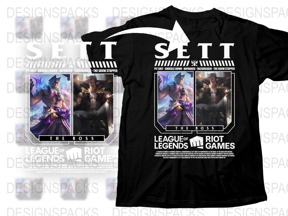 League of Legends Sett Champion T-Shirt, Gaming Merch, Riot Games Apparel, Graphic Tee, Unisex Shirt