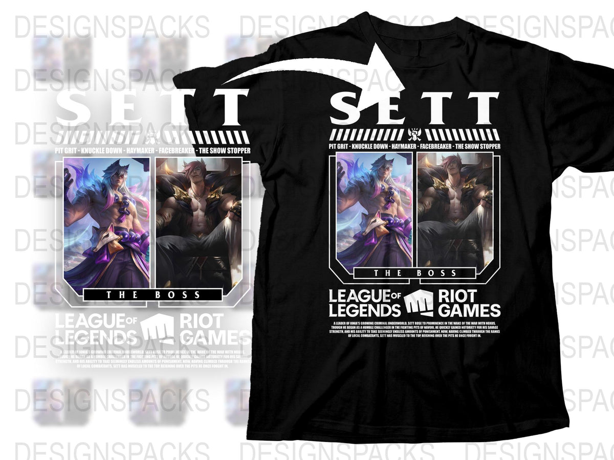 League of Legends Sett Champion T-Shirt, Gaming Merch, Riot Games Apparel, Graphic Tee, Unisex Shirt