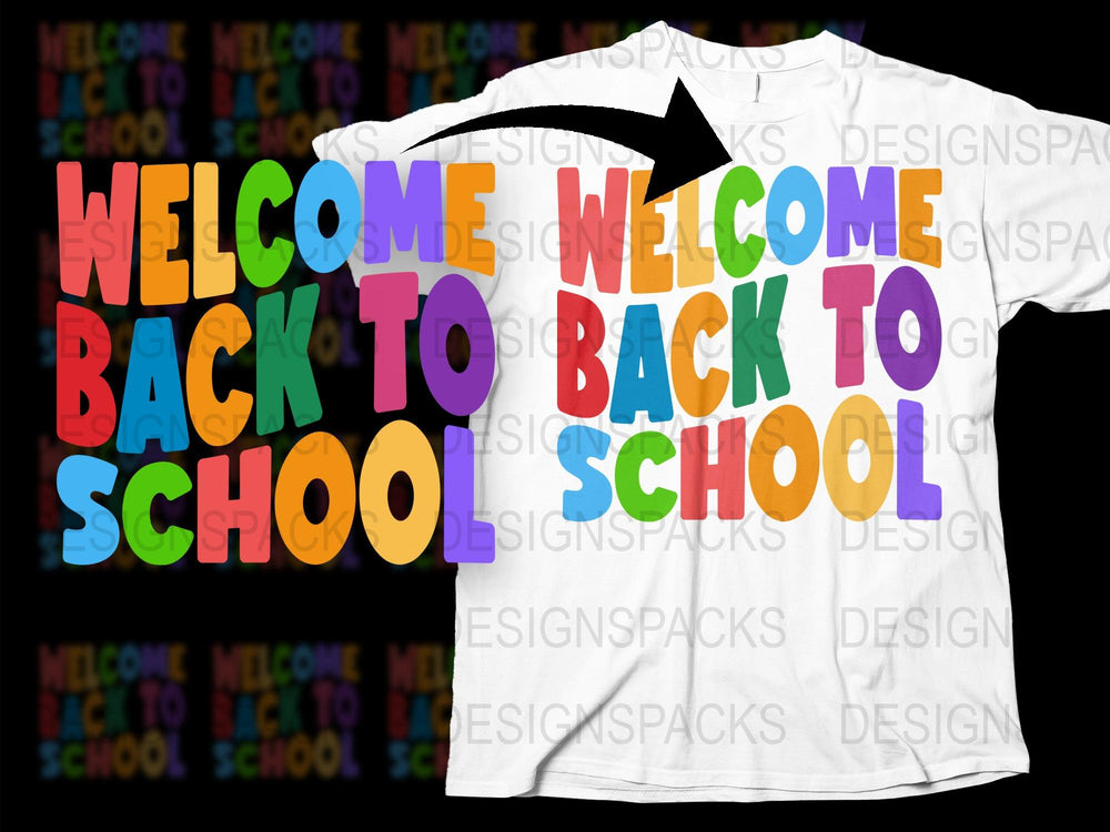 Welcome Back to School T-Shirt, Colorful Typography Design, Unisex Tee for Teachers and Students