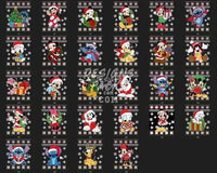 Load image into Gallery viewer, 28 Ugly Christmas Cartoon Designs Bundle PNG designspacks
