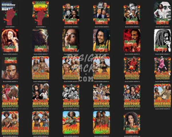 28 Black History Month Designs Bundle PNG