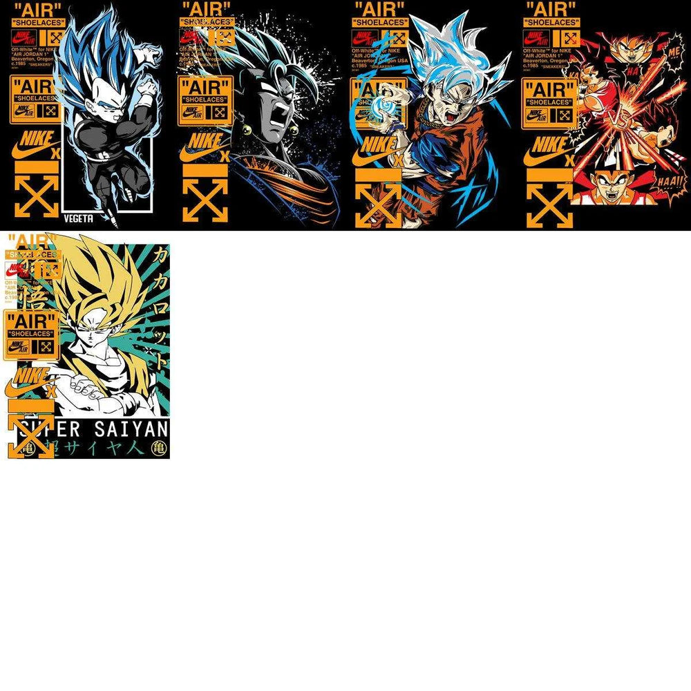 28 Dragon Ball Brand Anime Streetwear Designs Bundle PNG
