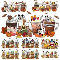 Load image into Gallery viewer, 28 Halloween Mix Coffee Drinks Cups Designs Bundle PNG
