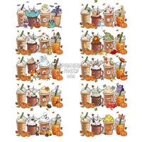 Load image into Gallery viewer, 28 Halloween Mix Coffee Drinks Cups Designs Bundle PNG
