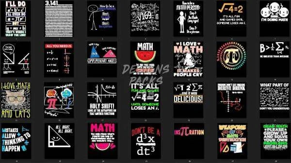 28 Math V1 Designs Bundle PNG