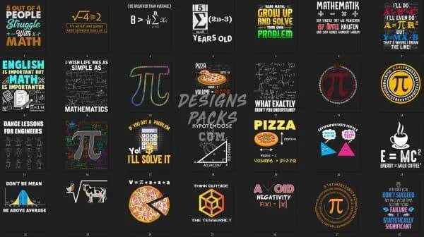 28 Math V2 Designs Bundle PNG