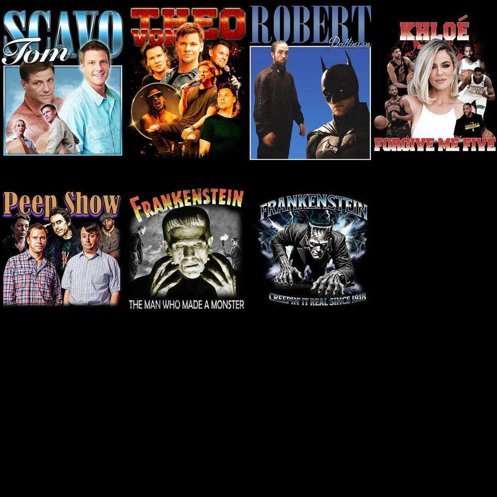28 Popular Movies Series Artists Bootleg Designs Bundle PNG