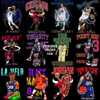 Load image into Gallery viewer, 28 Teams Basketball Players Designs Bundle Png
