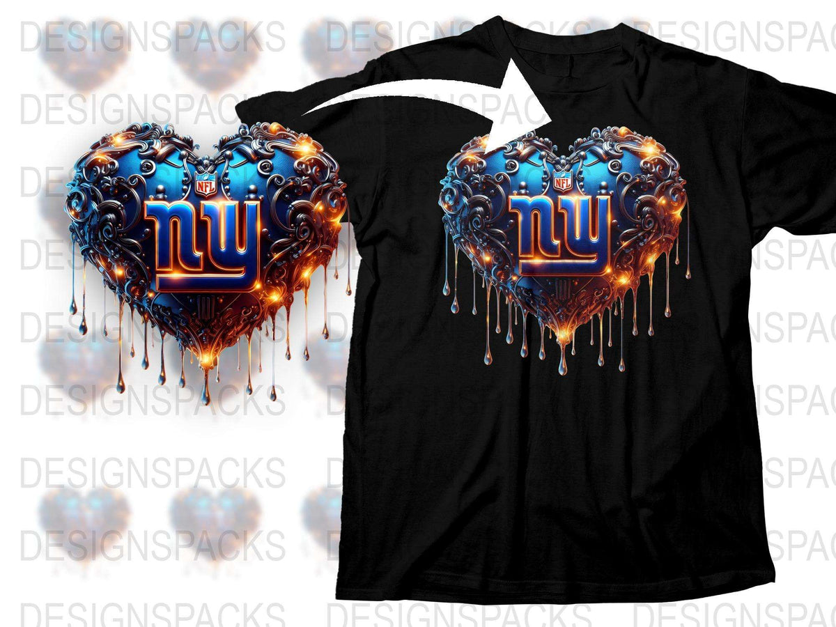 Gothic Heart T-Shirt, Blue Flame Dripping Heart Graphic Tee, Urban Streetwear, Unisex Fashion Top