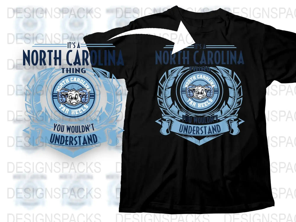 North Carolina Themed T-Shirt, Blue Logo, 'It's a North Carolina Thing' Graphic Tee