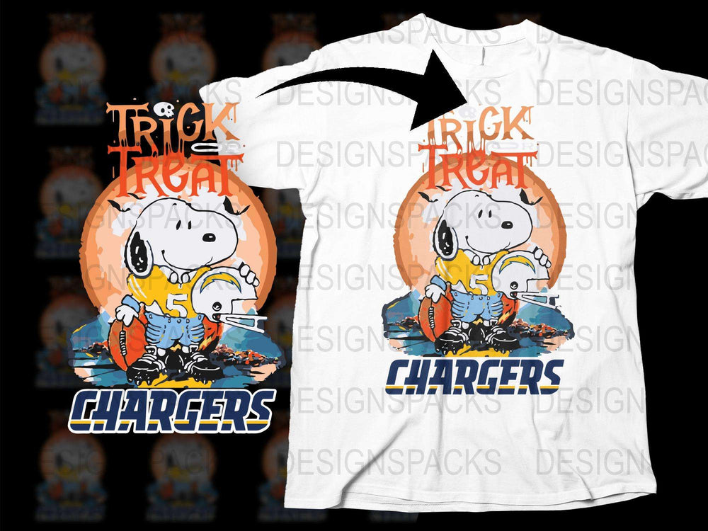 Trick or Treat Chargers Themed Halloween T-Shirt, Funny Kids Costume Tee, Autumn Graphic Shirt