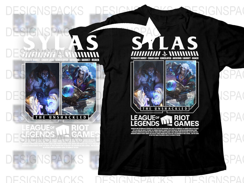 League of Legends Sylas T-Shirt, Riot Games Unshackled Graphic Tee, Gamer Apparel, Fantasy Character Shirt