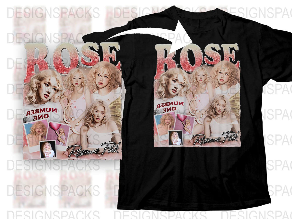 Vintage Rose Black T-Shirt, Retro Graphic Tee, 90s Inspired Pop Art Fashion, Unisex Casual Streetwear