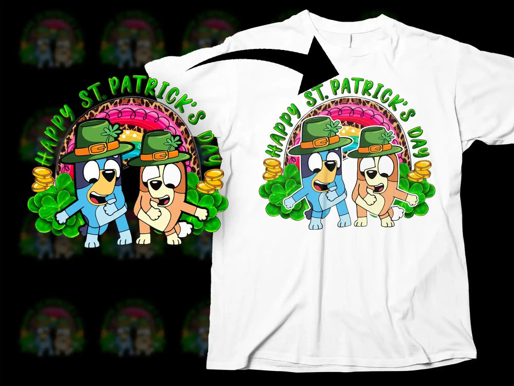 Happy St. Patrick's Day Characters Shamrocks Gold product type