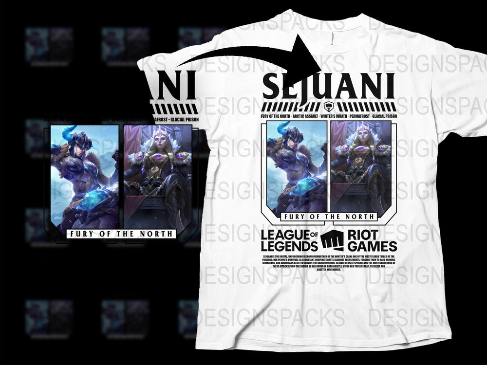 League of Legends Sejuani T-Shirt, Fury of the North Graphic Tee, Gamer Apparel