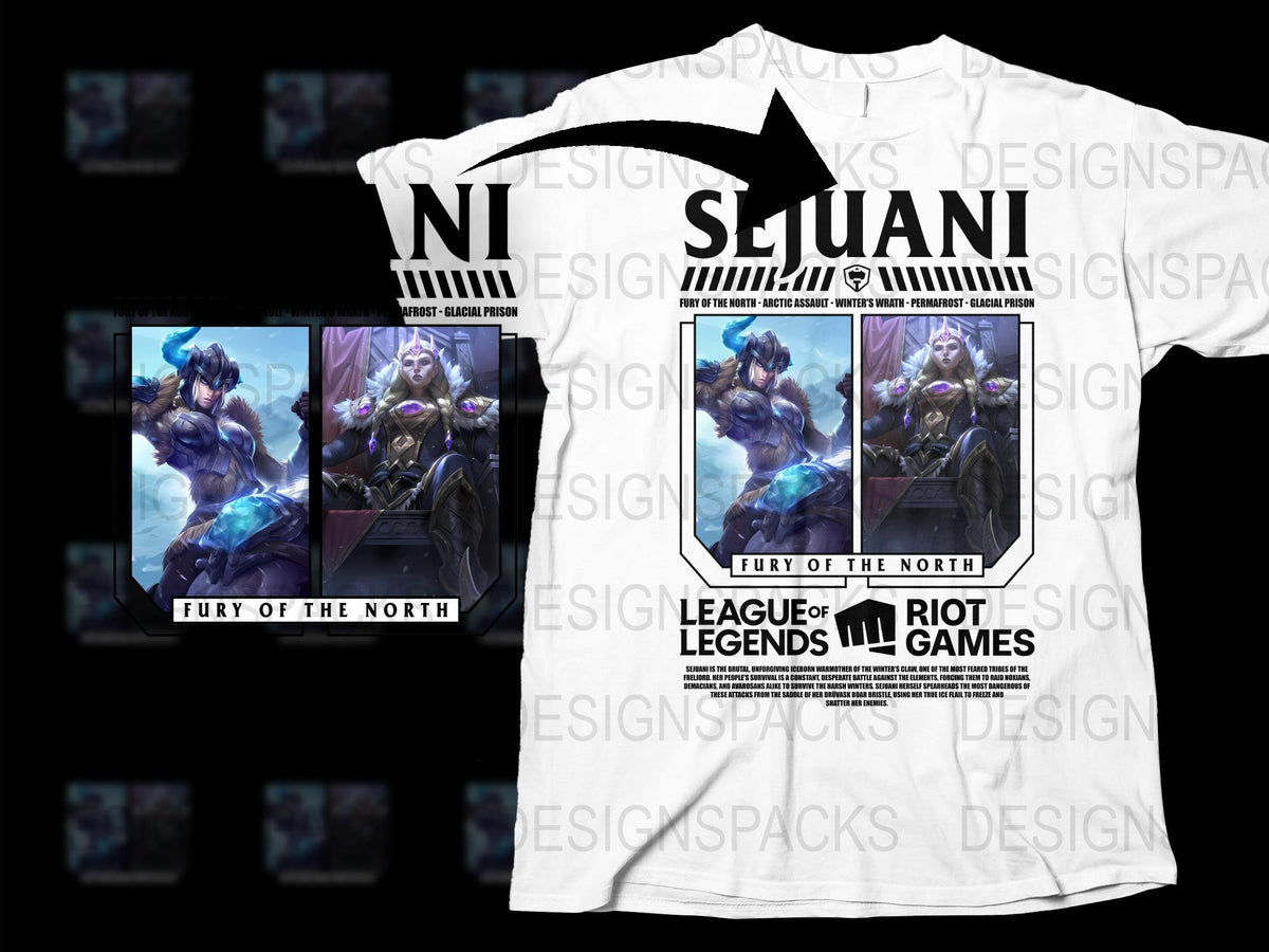League of Legends Sejuani T-Shirt, Fury of the North Graphic Tee, Gamer Apparel