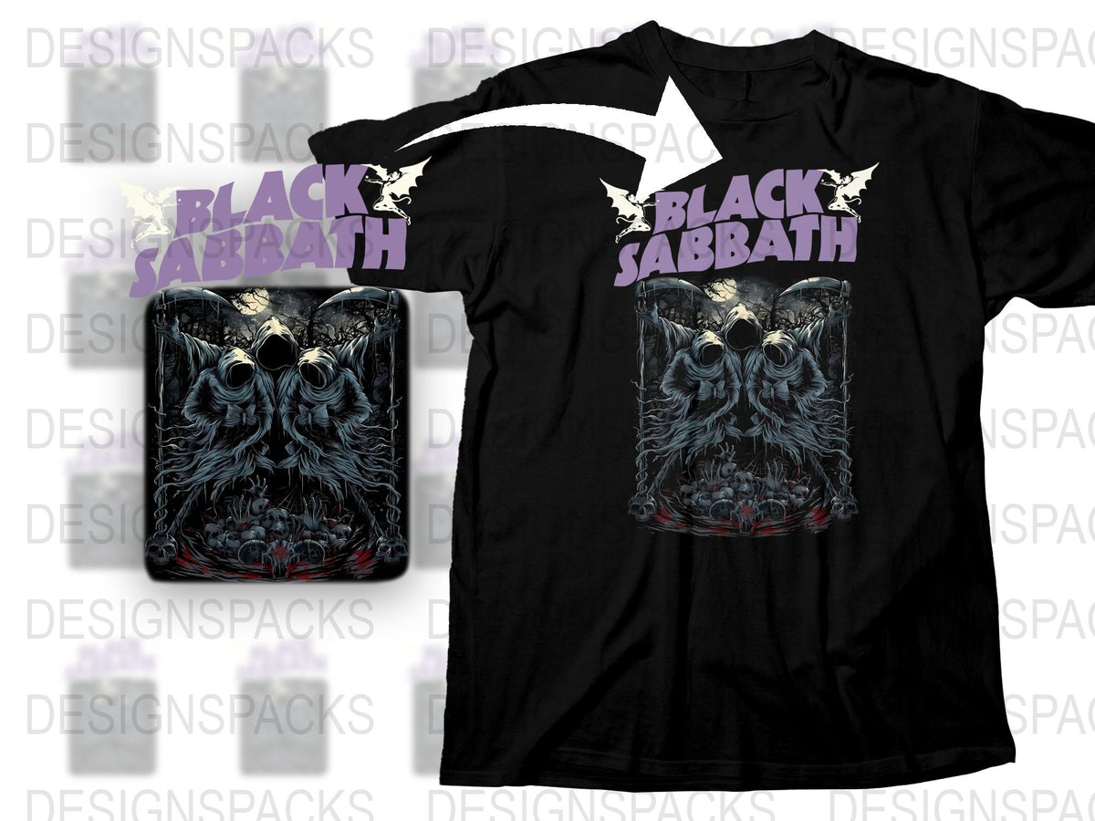 Black Sabbath Band T-Shirt, Vintage Rock Music Tee, Gothic Owl Graphic, Unisex Concert Shirt
