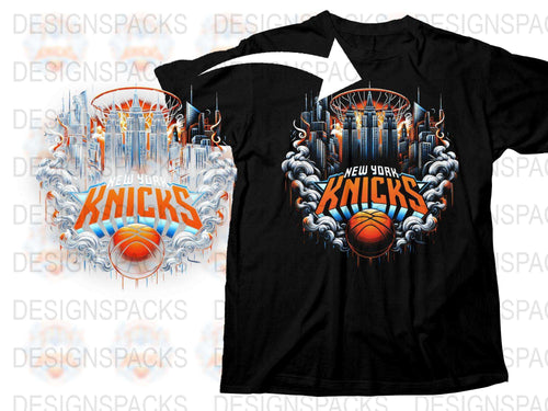 New York Knicks Basketball Team Graphic T-Shirt, Vibrant Unisex Sports Tee