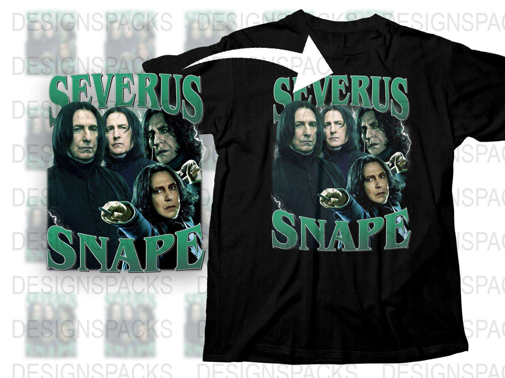 Severus Snape Themed T-Shirt, Wizard Movie Graphic Tee, Fantasy Film Apparel, Gift for Movie Fans