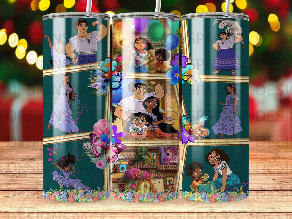 Vibrant Familia Floral Tumbler Digital Wrap Design
