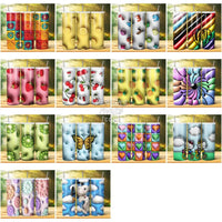 Load image into Gallery viewer, 29 3D Inflated Cartoon Tumbler Wrap Bundle Jpg
