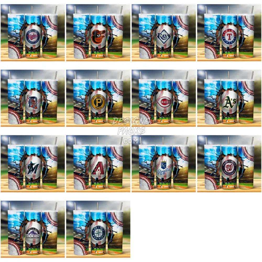 29 Baseball Broken Wall Tumbler Wrap Bundle Jpg