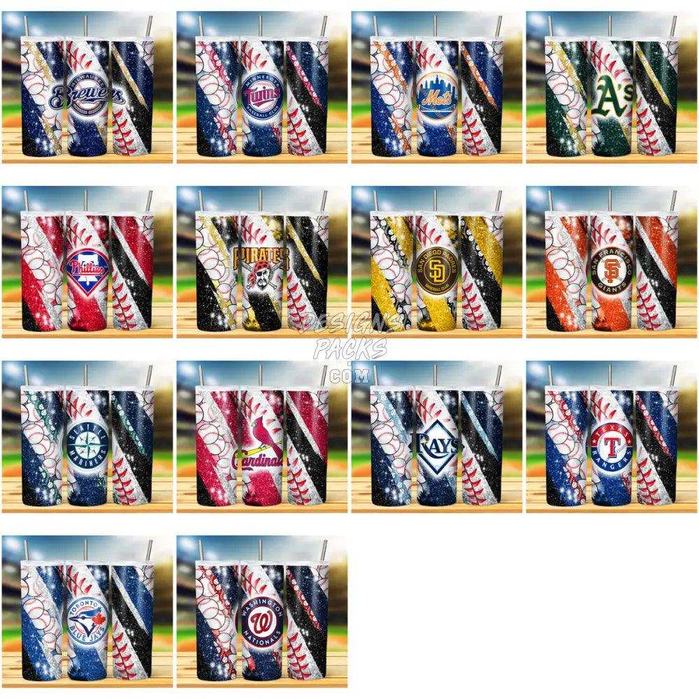 29 Baseball Glitter Tumbler Wrap Bundle Jpg