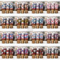 Load image into Gallery viewer, 29 Baseball Pattern Wood Tumbler Wrap Bundle Jpg
