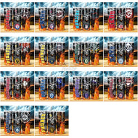 Load image into Gallery viewer, 29 Baseball Skeleton Fire Tumbler Wrap Bundle Jpg
