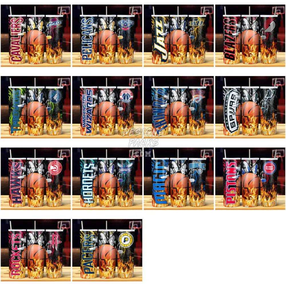 29 Basketball Hand Fire Tumbler Wrap Bundle Jpg