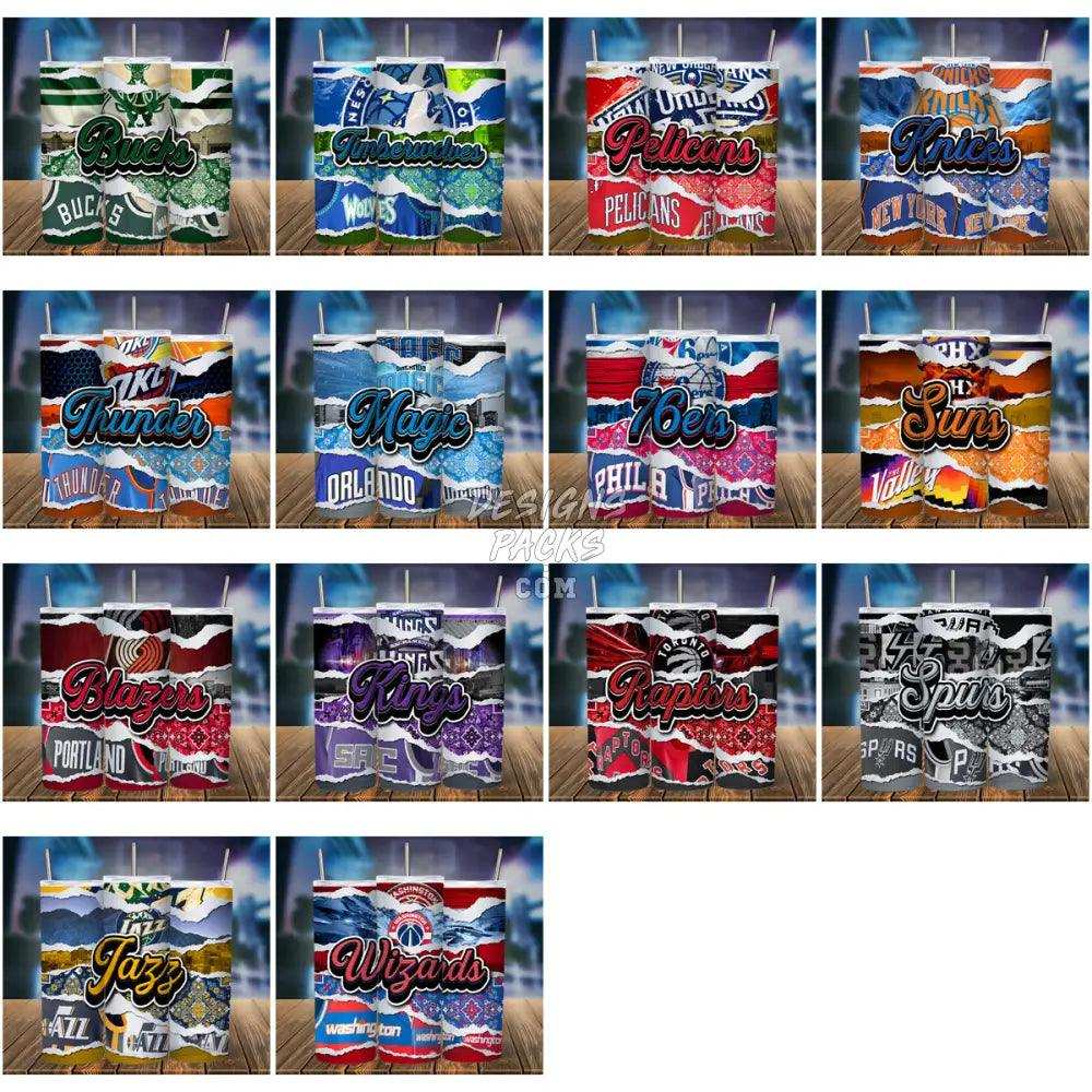 29 Basketball Rip Paper Tumbler Wrap Bundle Jpg