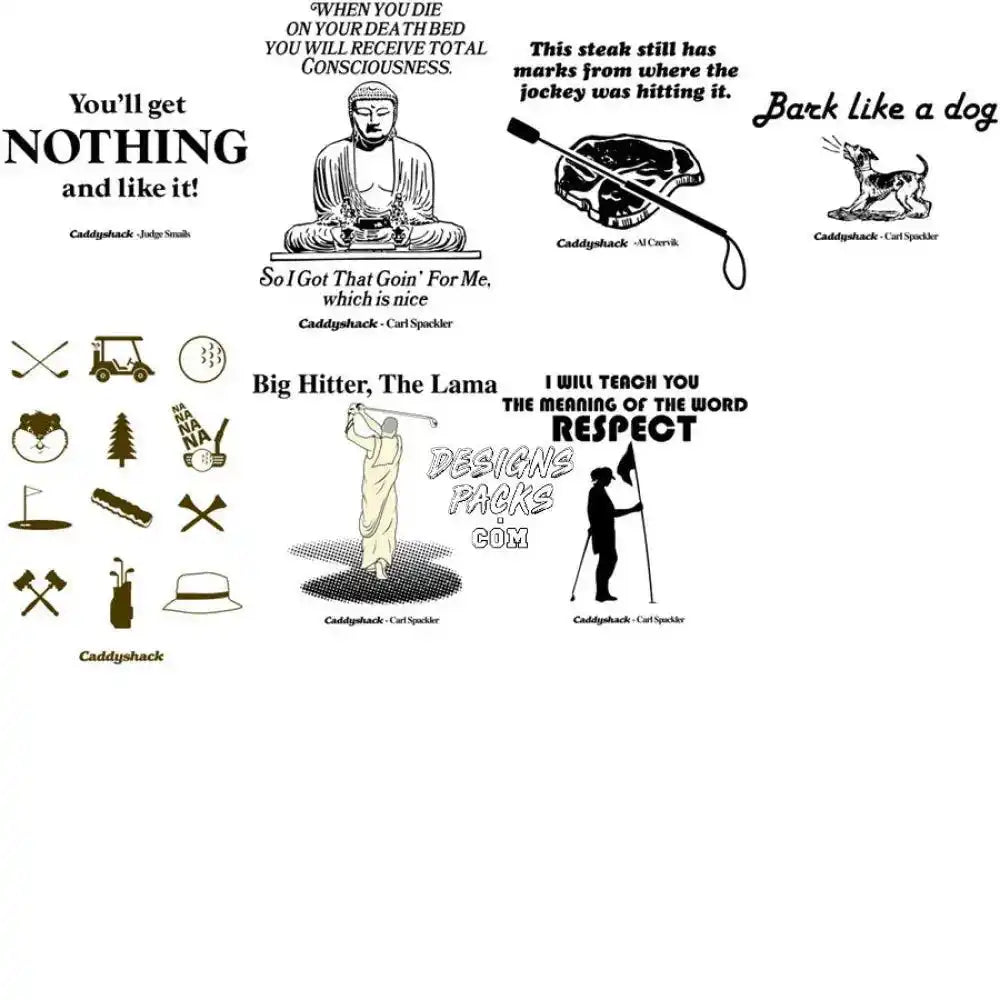 29 Caddyshack Golf Movie Designs Bundle Png