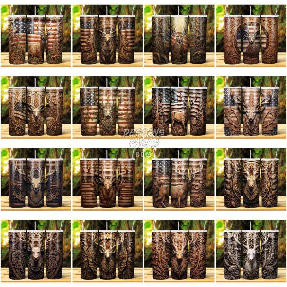 29 Deer Engrave Tumbler Wrap Bundle Jpg