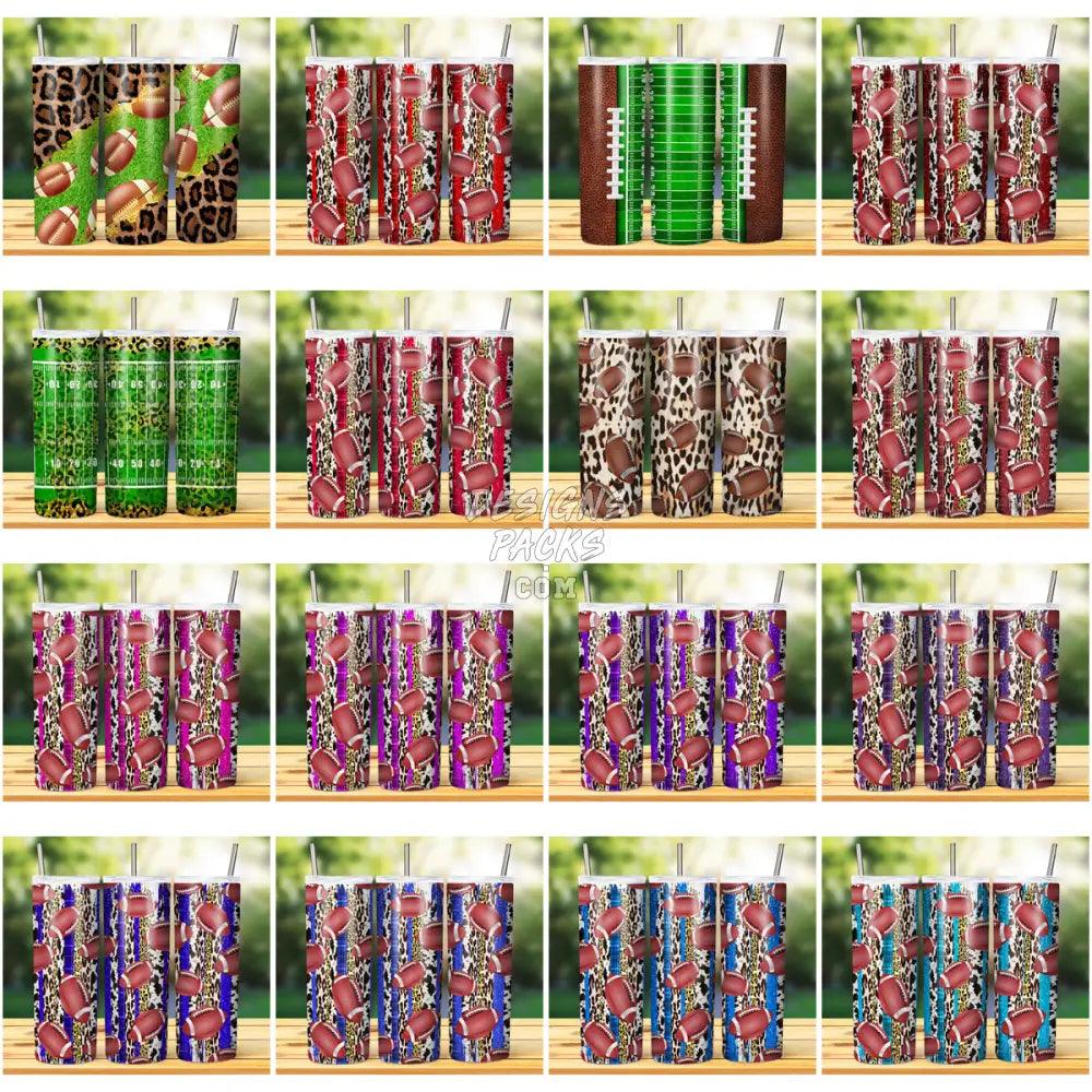 29 Football Art Pattern Tumbler Wrap Bundle Jpg