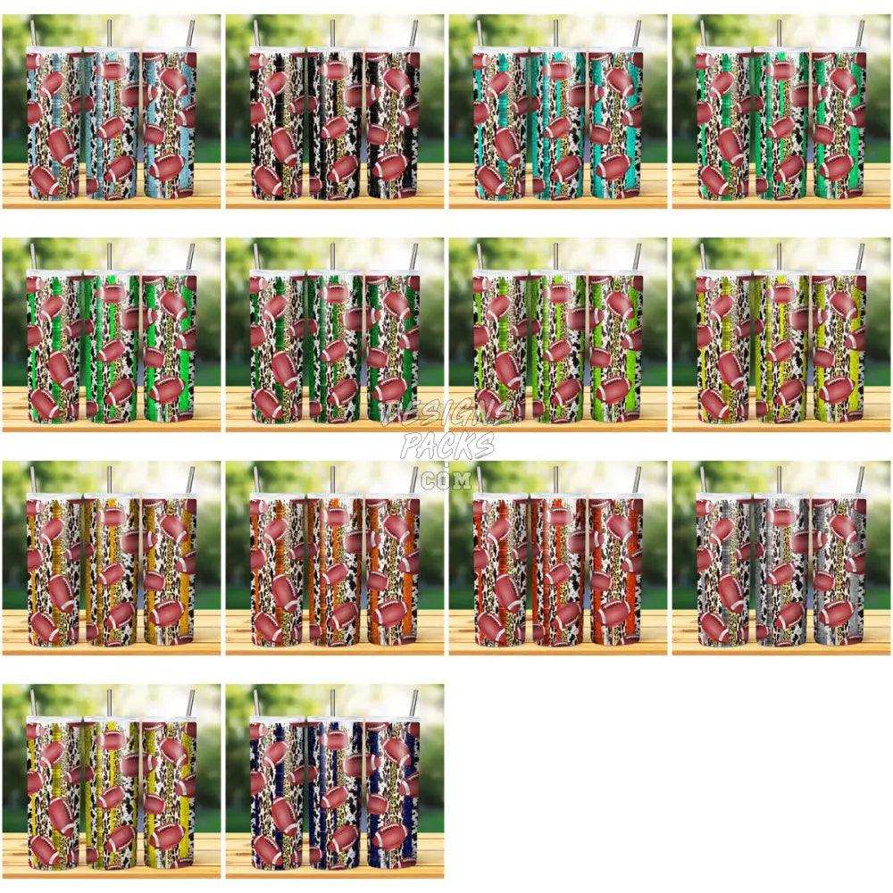 29 Football Art Pattern Tumbler Wrap Bundle Jpg