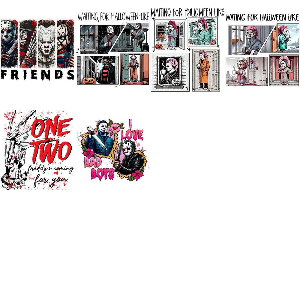 29 Halloween Horror Movie Designs Bundle PNG