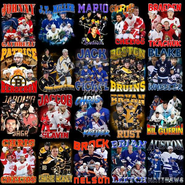 29 Ice Hockey Bootleg Designs Bundle PNG designspacks