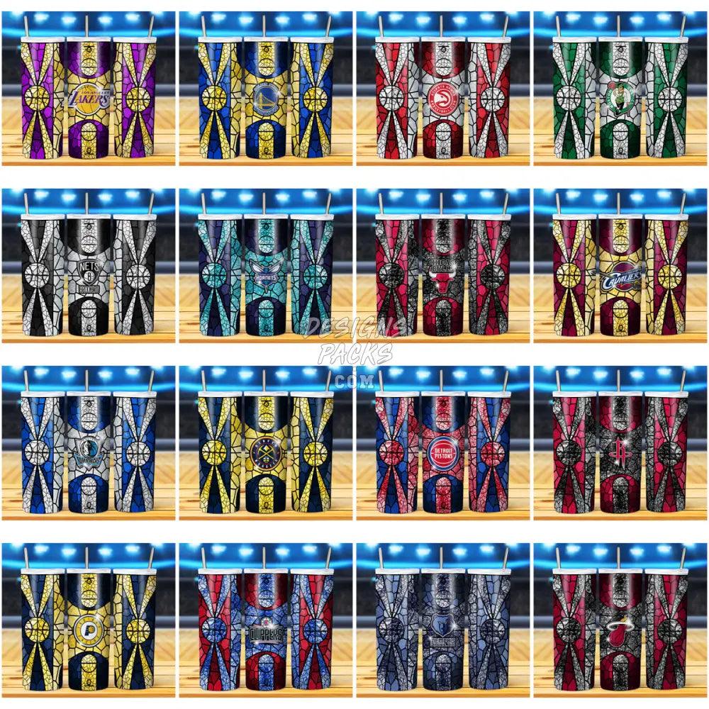 29 Stained Glass Basketball Tumbler Wrap Bundle Jpg