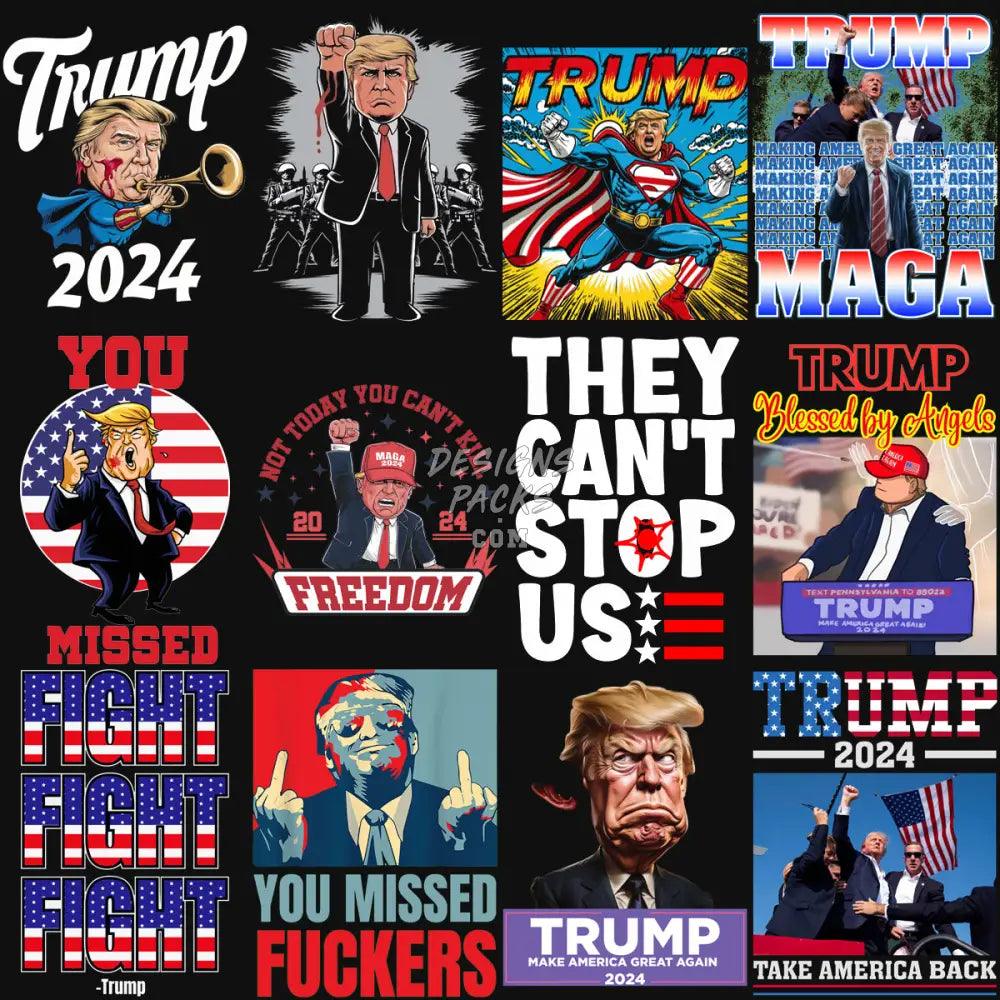 29 Trump President 2024 Donald V2 Designs Bundle Png